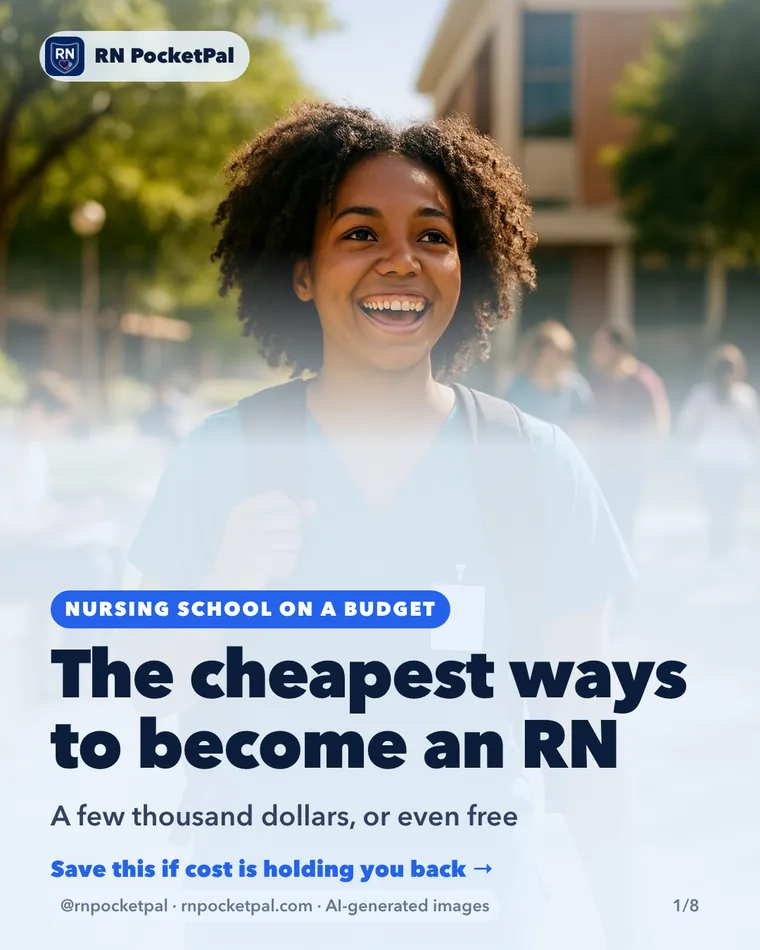 The cheapest ways to become an RN. A few thousand dollars, or even free