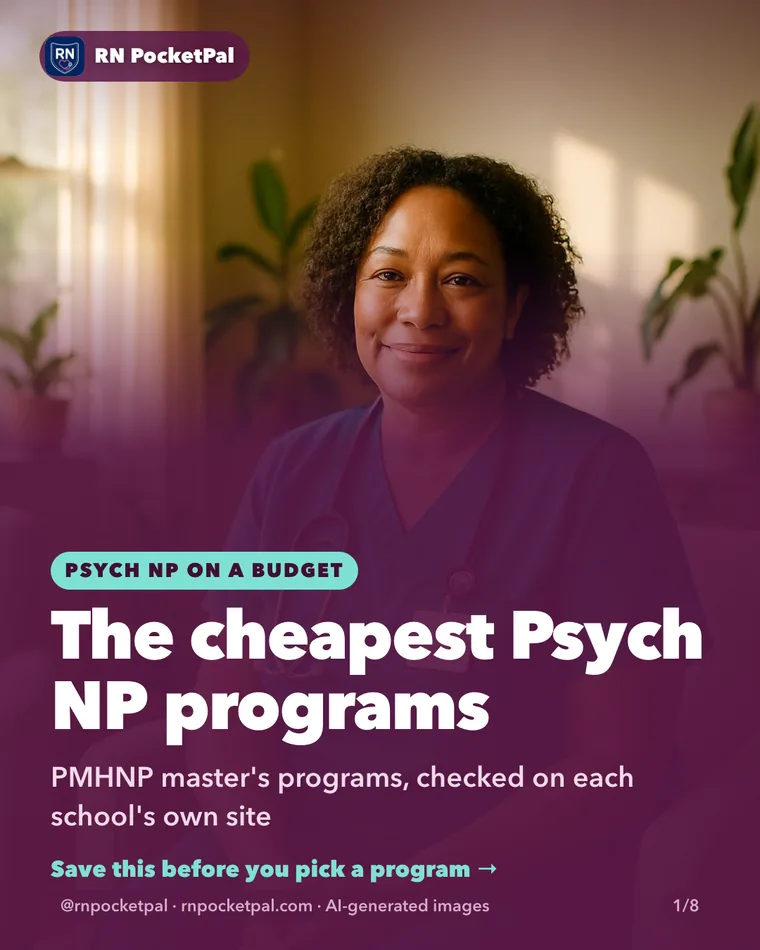The cheapest Psych NP programs. PMHNP master's programs, checked on each school's own site