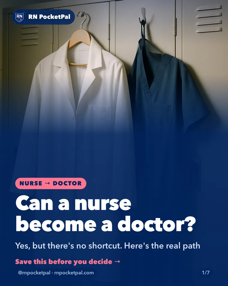 Can a nurse become a doctor?. Yes, but there's no shortcut. Here's the real path